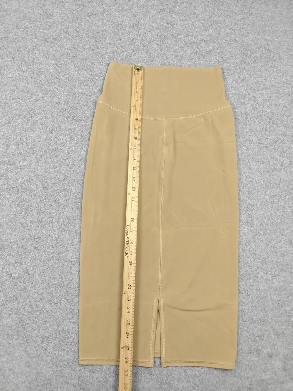 Lululemon Skirt Womens 6 Beige Midi High Waist Built-In Shorts Athletic Yoga